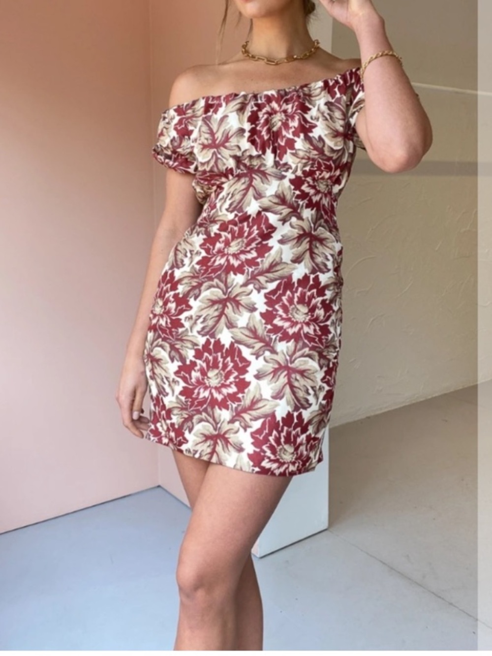SIR The Label Valetta Silk Romantic Floral Mini Dress Wedding Guest Cocktail - Picture 15 of 15